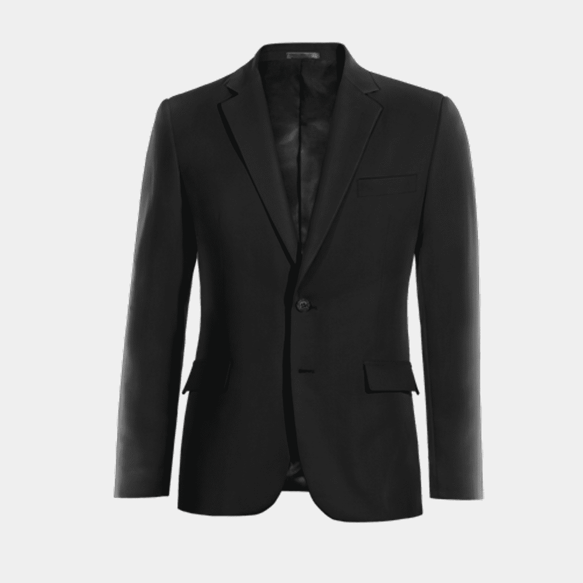 Classic Collection Solid Black Super 120's Merino Wool Suit main image 0