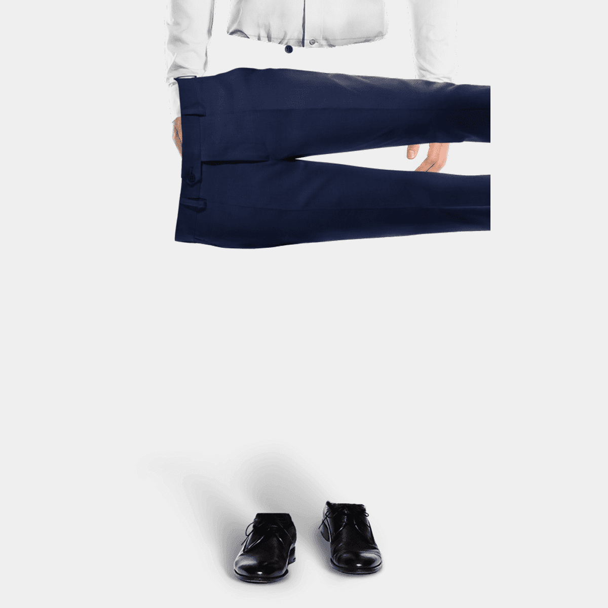 Navy Blue Hopsack Pants | He Spoke Style