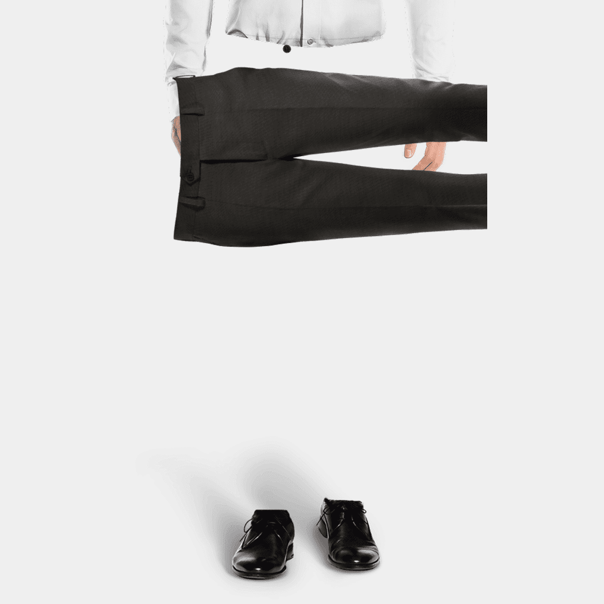 Coreta Foldover Trouser in Spiral Charcoal Grey