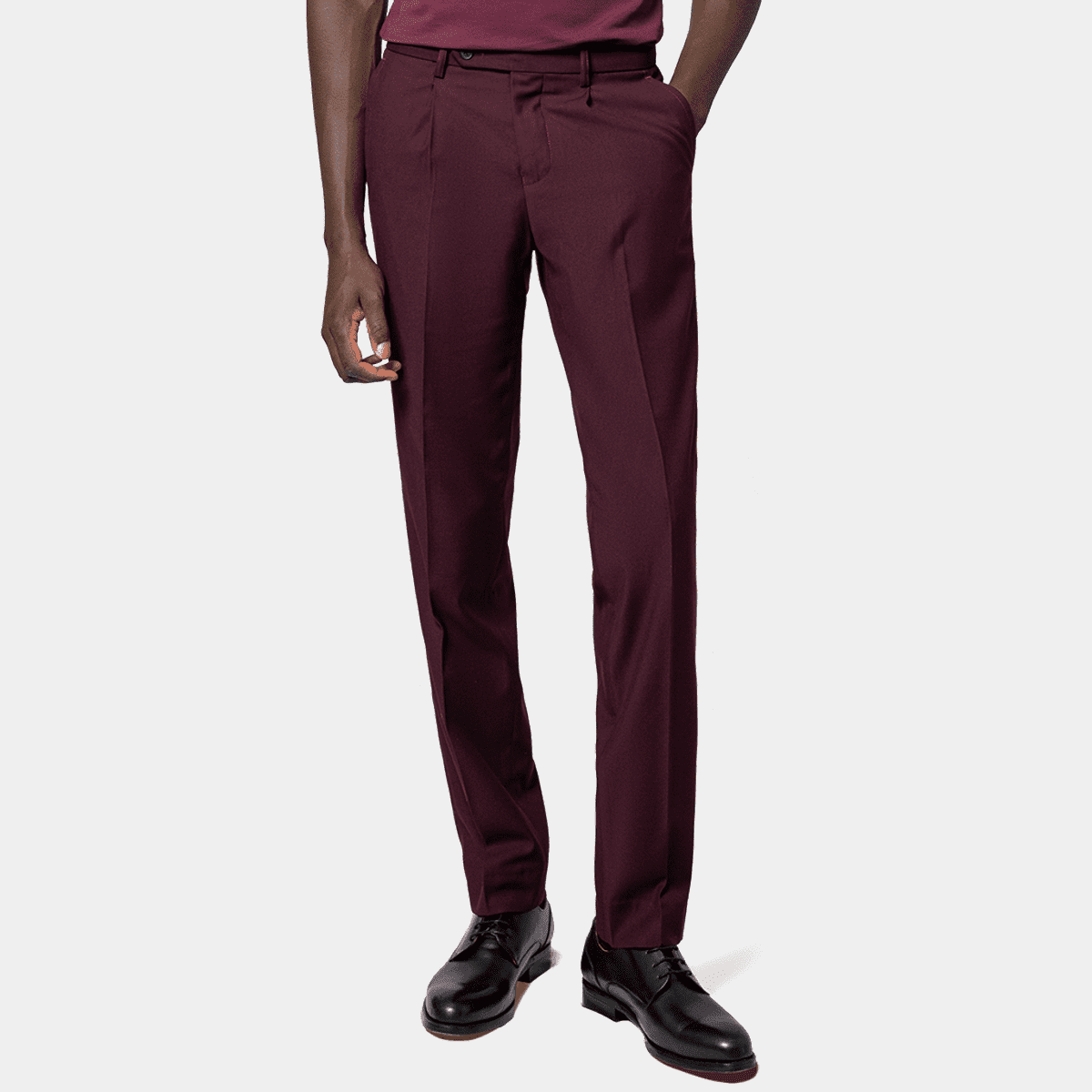 green emerald velvet dress Slim Fit Men Suit S-2PP-Burgundy, Burgundy / 48r main image 0
