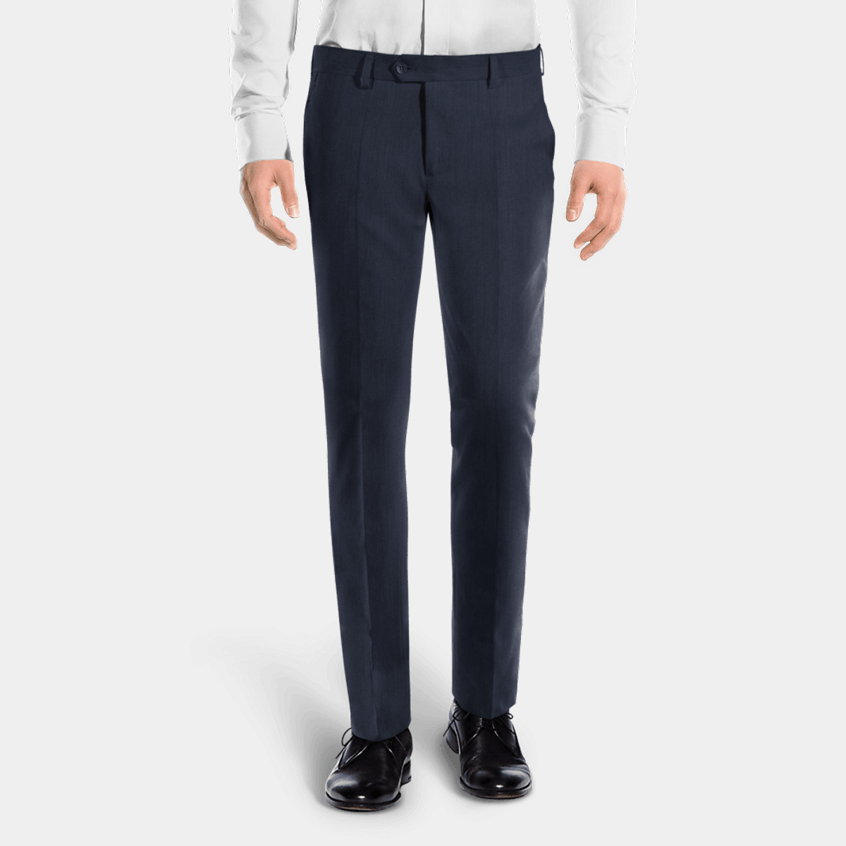 Blue slim fit linen Pants $99 | Hockerty