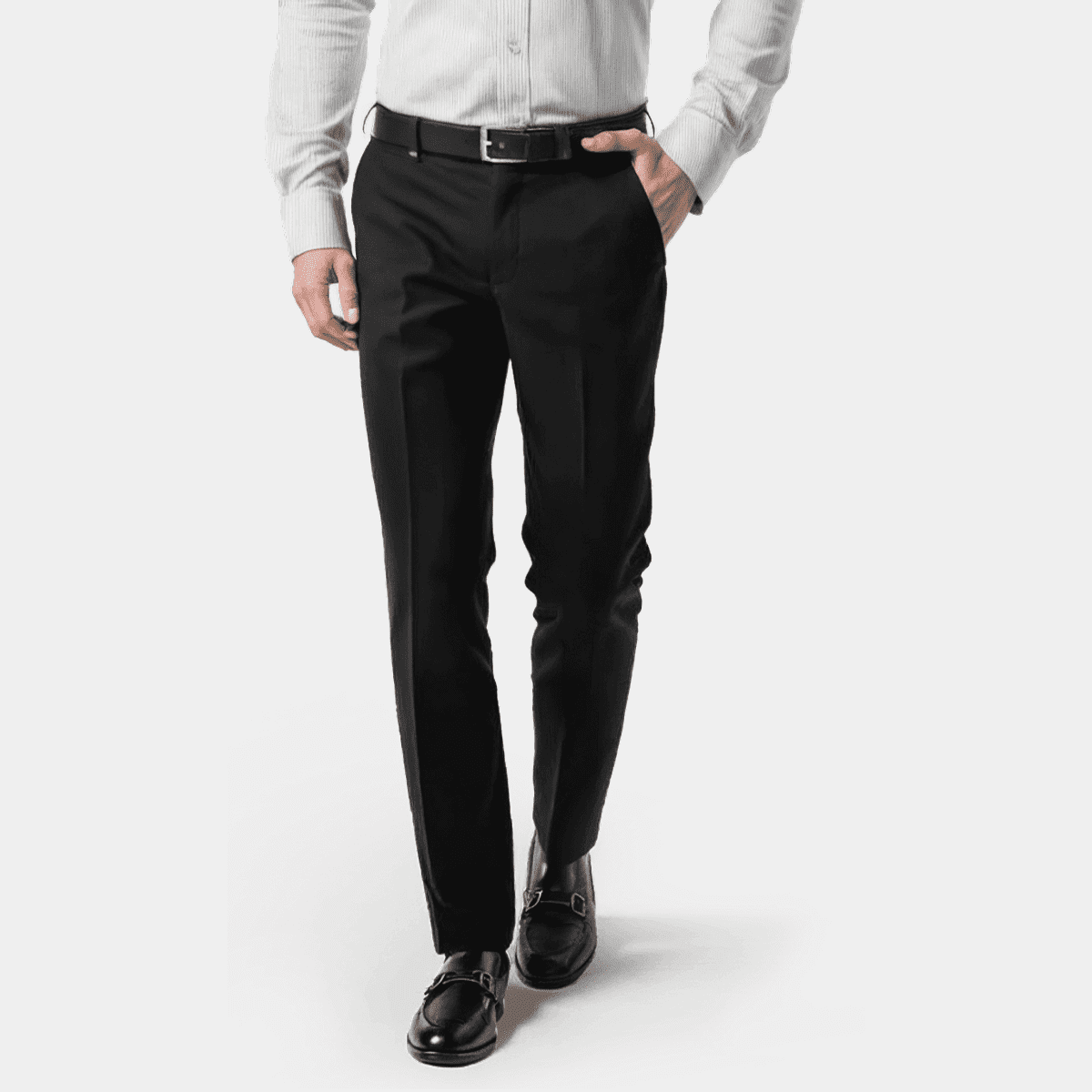 ato】STRETCH DENIM SARROUEL PANTS - BLACK | 公式通販サイト