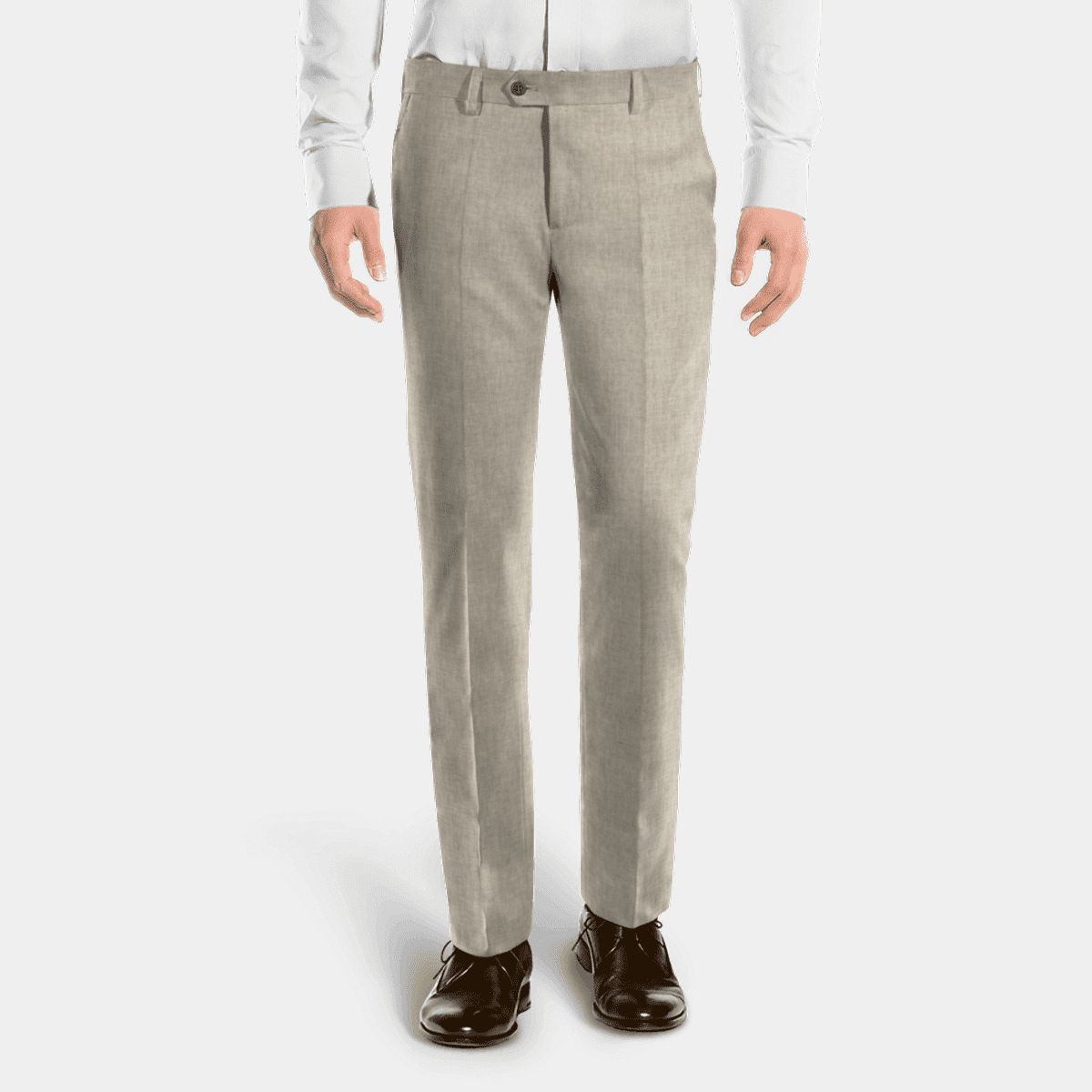 Buy CELIO Grey Solid Linen Slim Fit Mens Trousers | Shoppers Stop