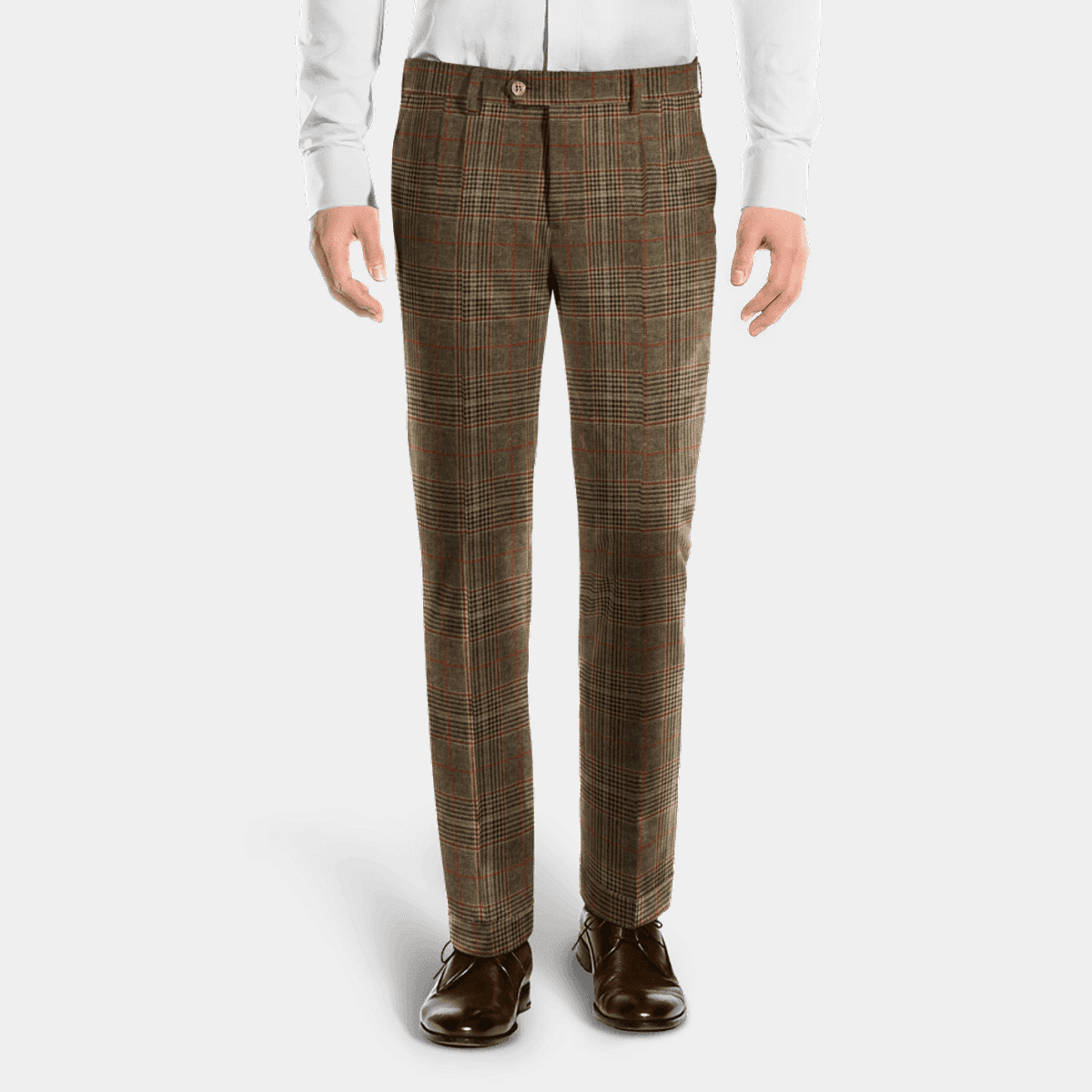 Men's Brown Cotton Checked Formal Trousers at Rs 992.00 | Men Trousers |  ID: 2851929713088