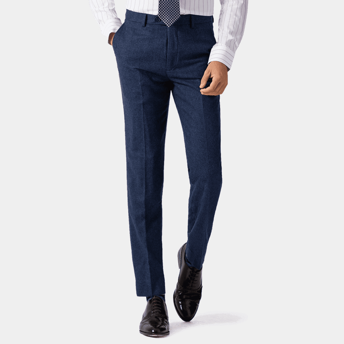 Le Braghe pantaloni misto nylon slim lavaggio blu