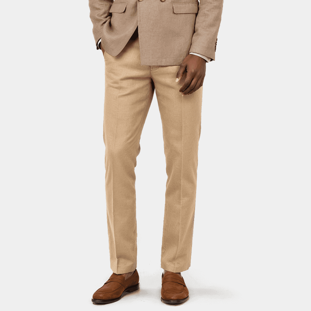 Straight Leg Trousers in Camel