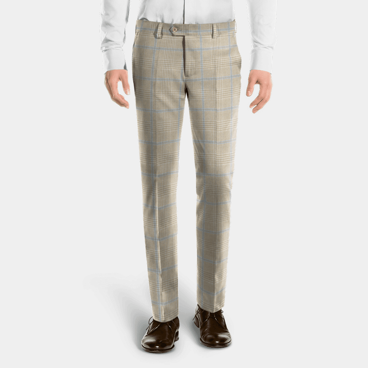 Lightweight beige linen-cotton essential Trousers