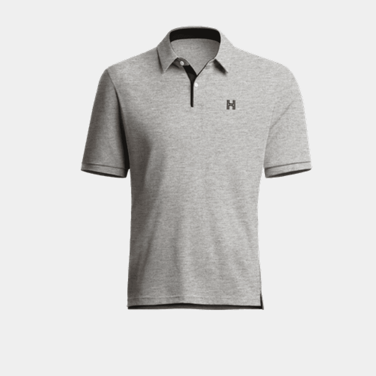 CGC Polo Shirt - Grey Pique with White Contrast