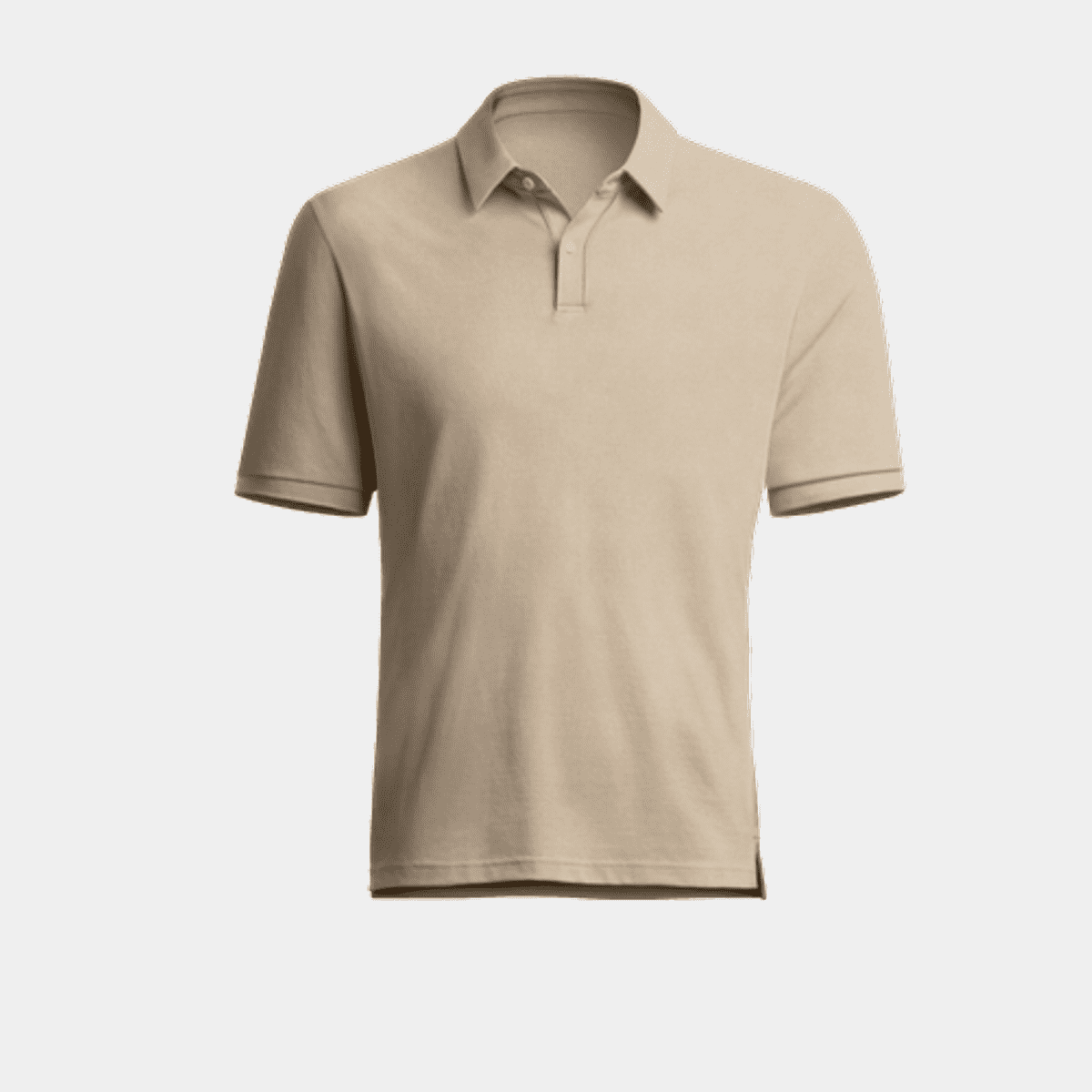 Beige Atmungsaktiv Pikee-Polo