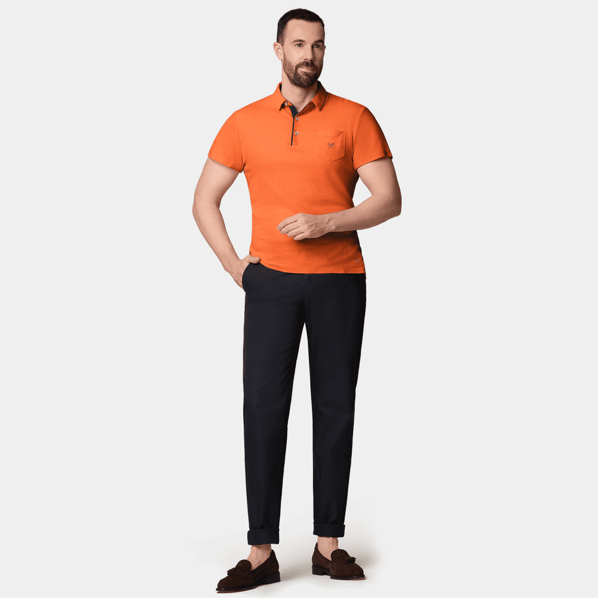 Dior Homme Collar Short Sleeve Polo Shirt - Orange Polos, Clothing -  HMM45959