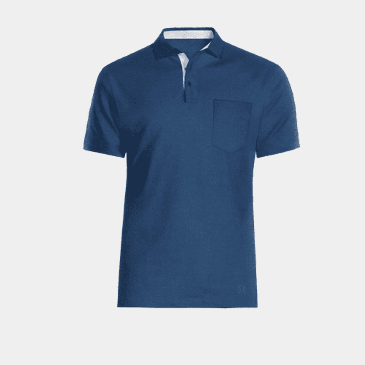 Blue short sleeved slim fit Polo shirt 