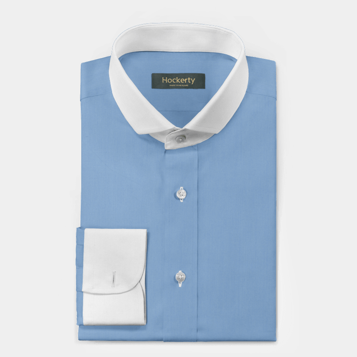 Accent Collar Poplin Dress Shirt (Yellow, Fuchsia, Lavender, Blue))