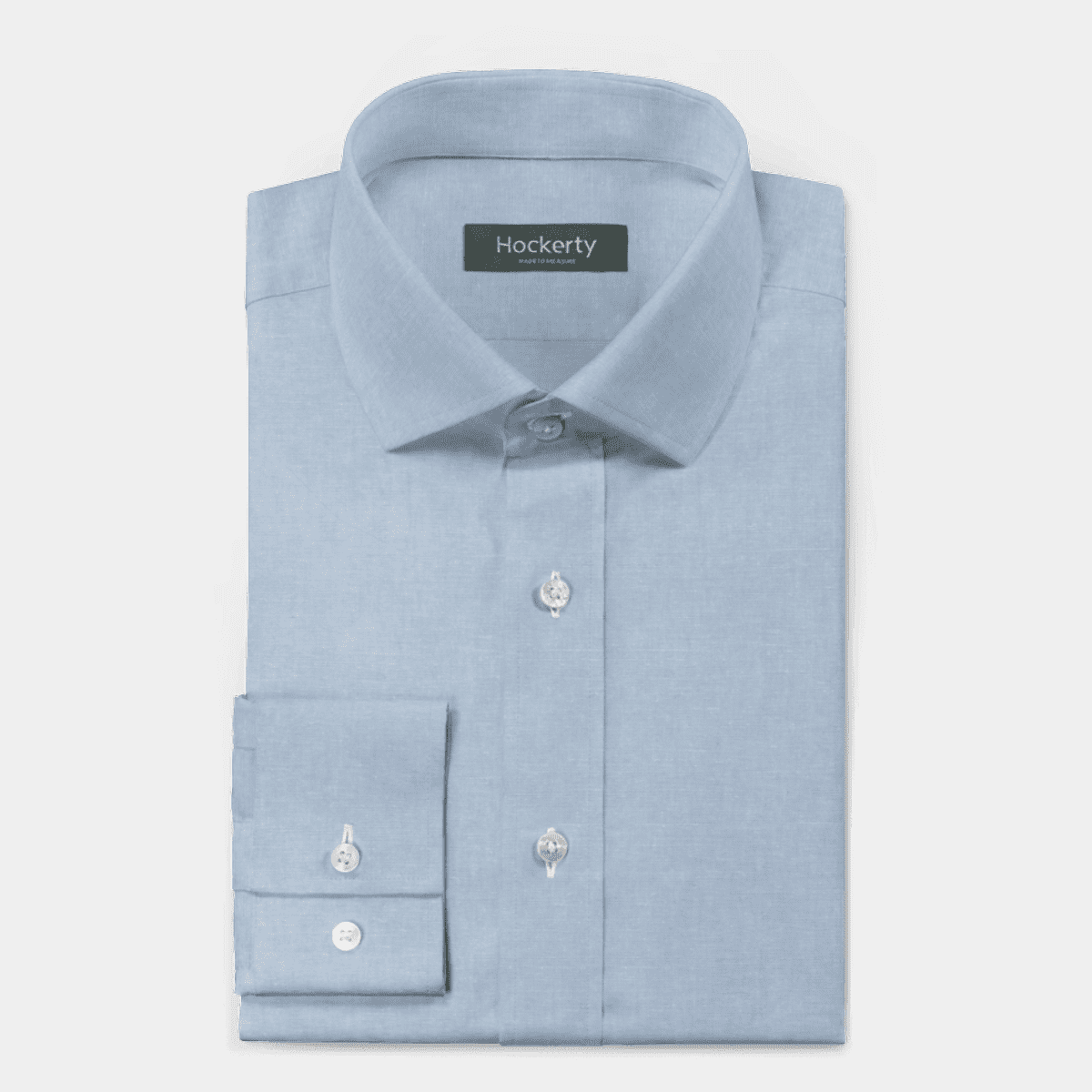 Premium light blue linencotton Custom Shirt
