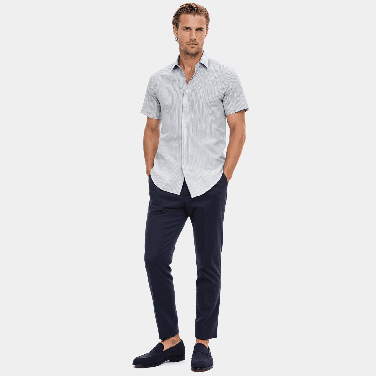 Pinstripe Pure Cotton Shirt