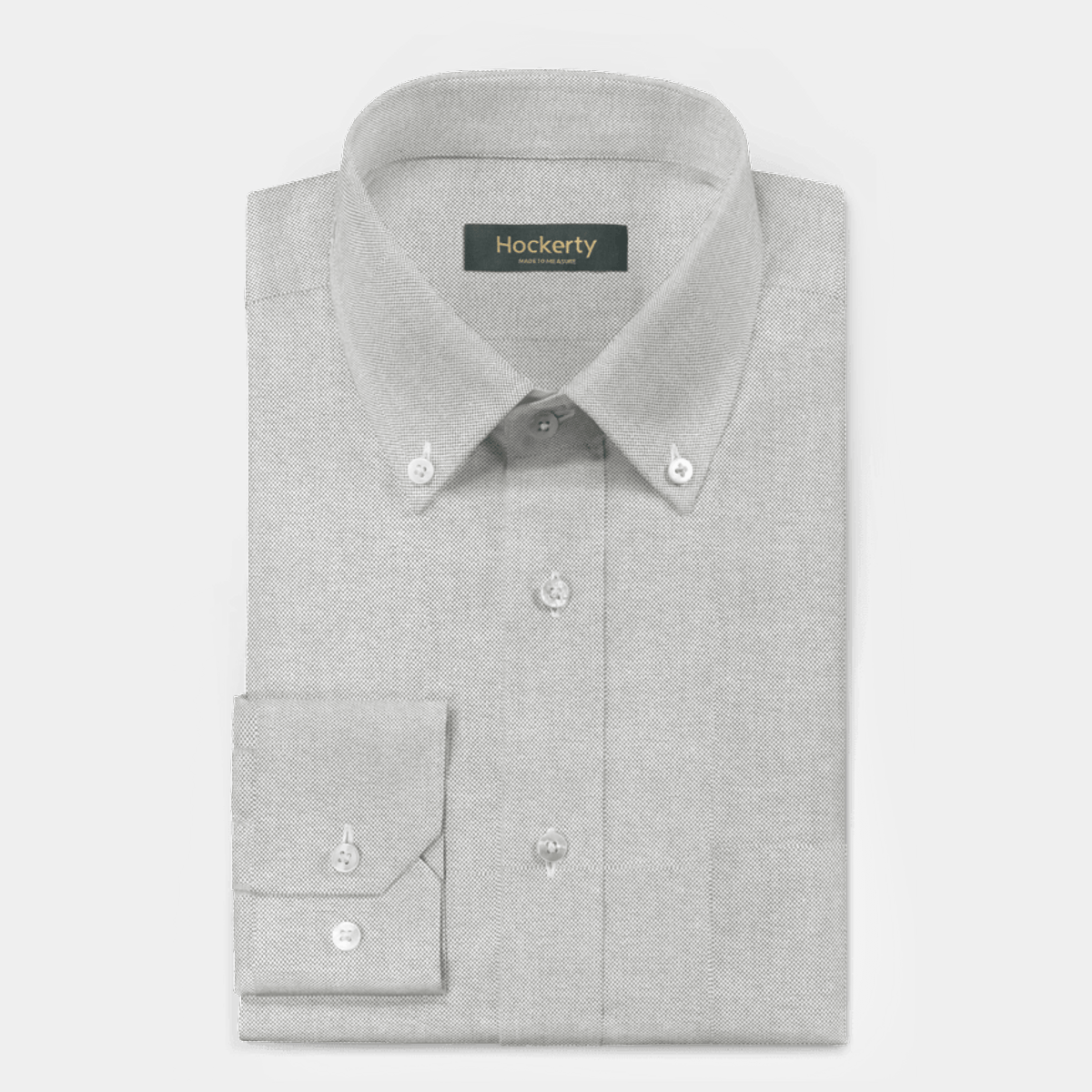 Light Gray oxford button down Shirt with pocket | Hockerty