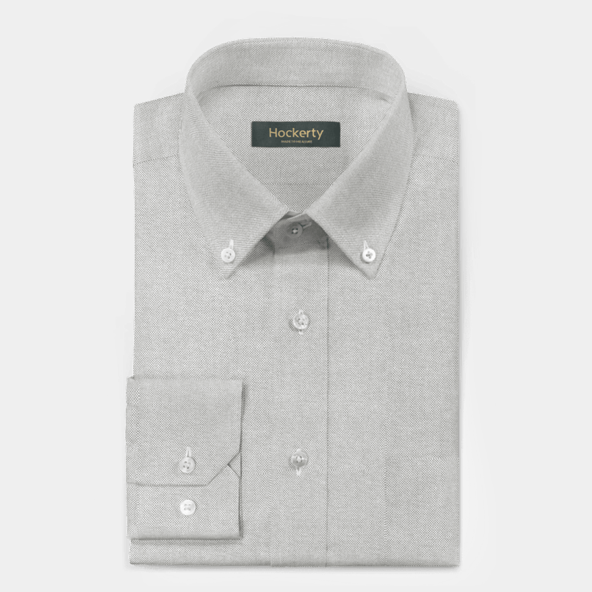 Light Gray oxford button down Shirt with pocket Hockerty