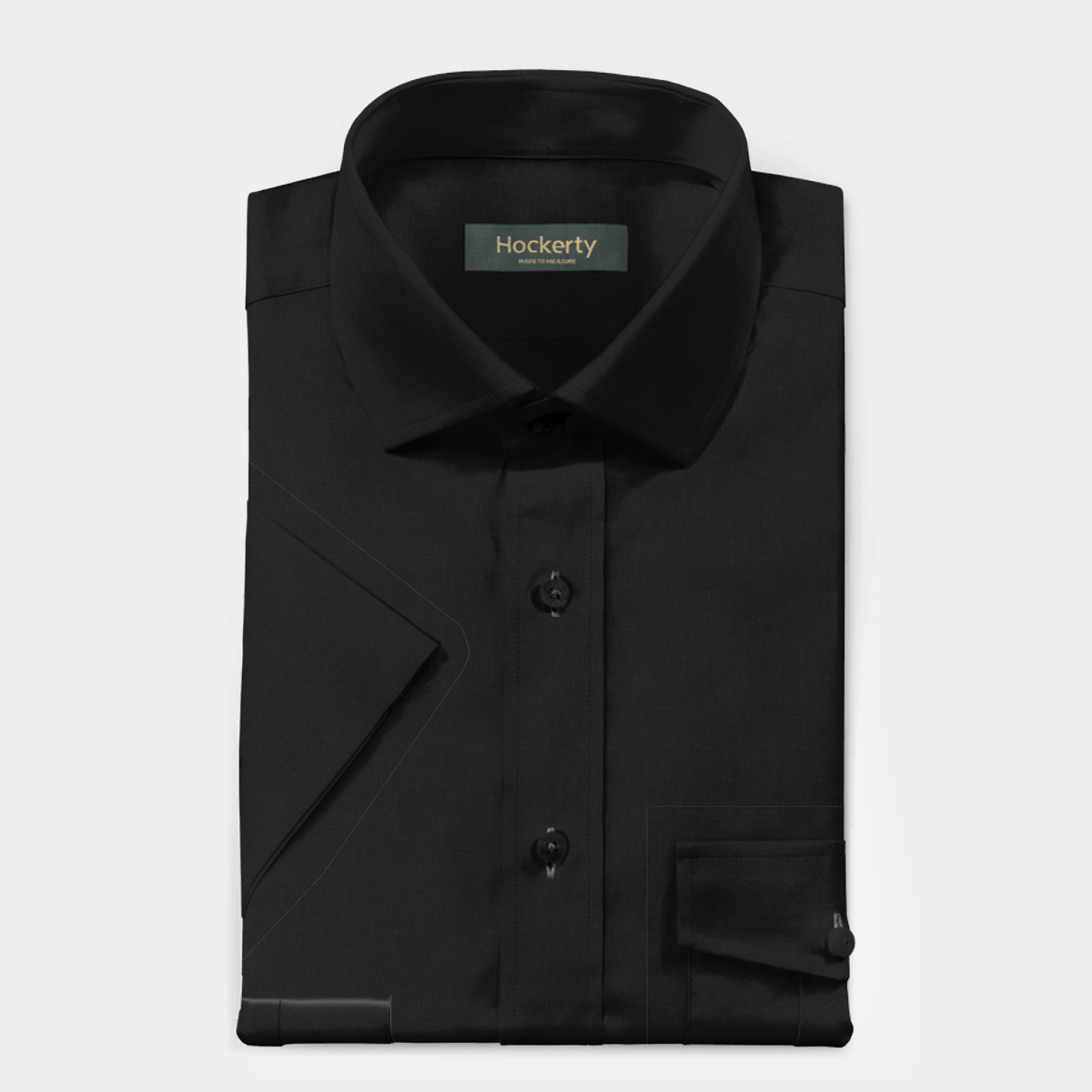 Loose linen blend short sleeve shirt - Black Jet main image 0