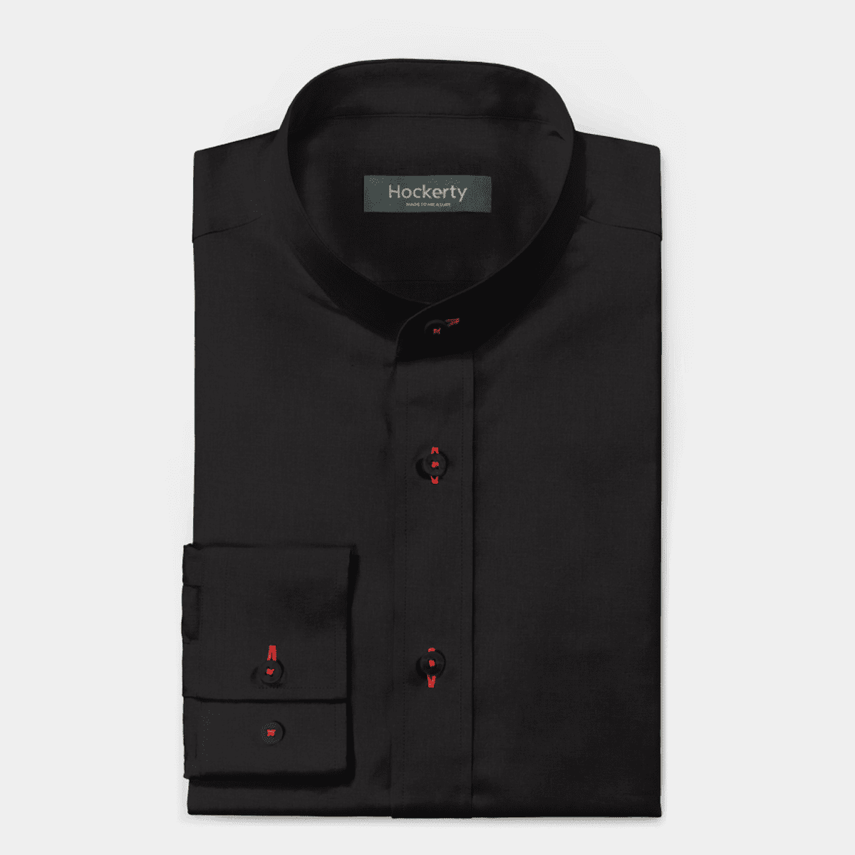 Long Sleeve Linen Mao Collar Shirt