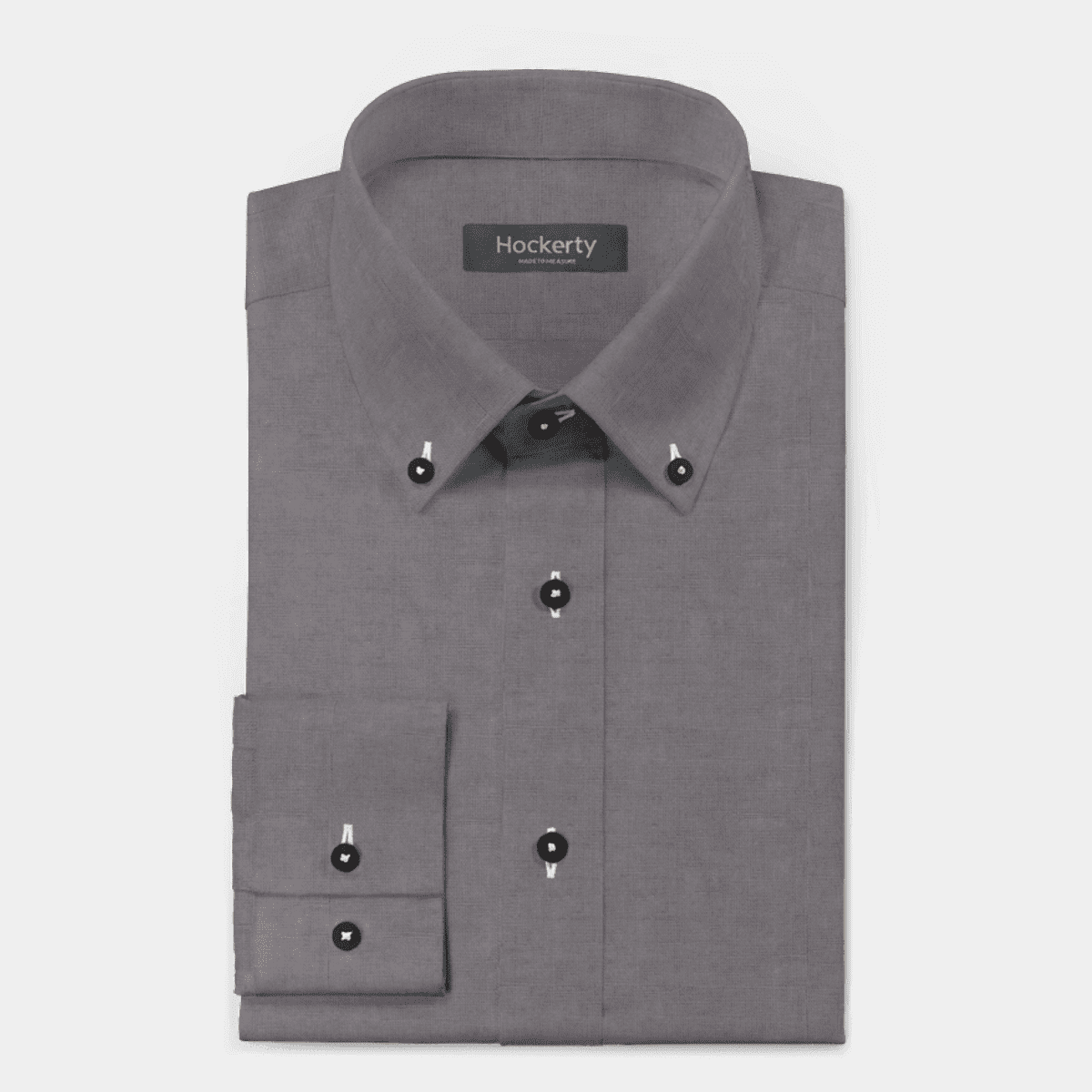 Button Structure Shirt Dark Grey