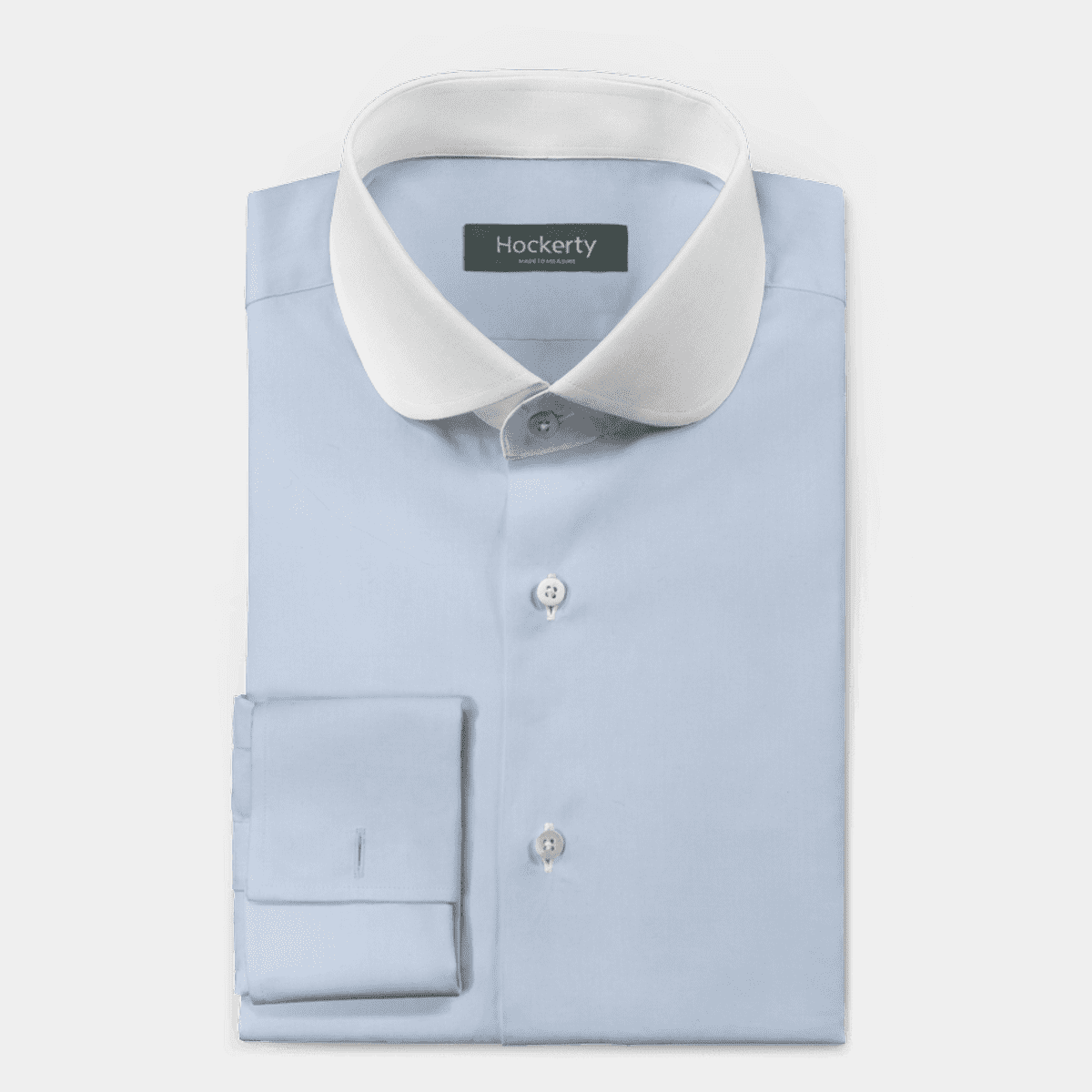 Blue Puckered Pocket and Collar Shirt