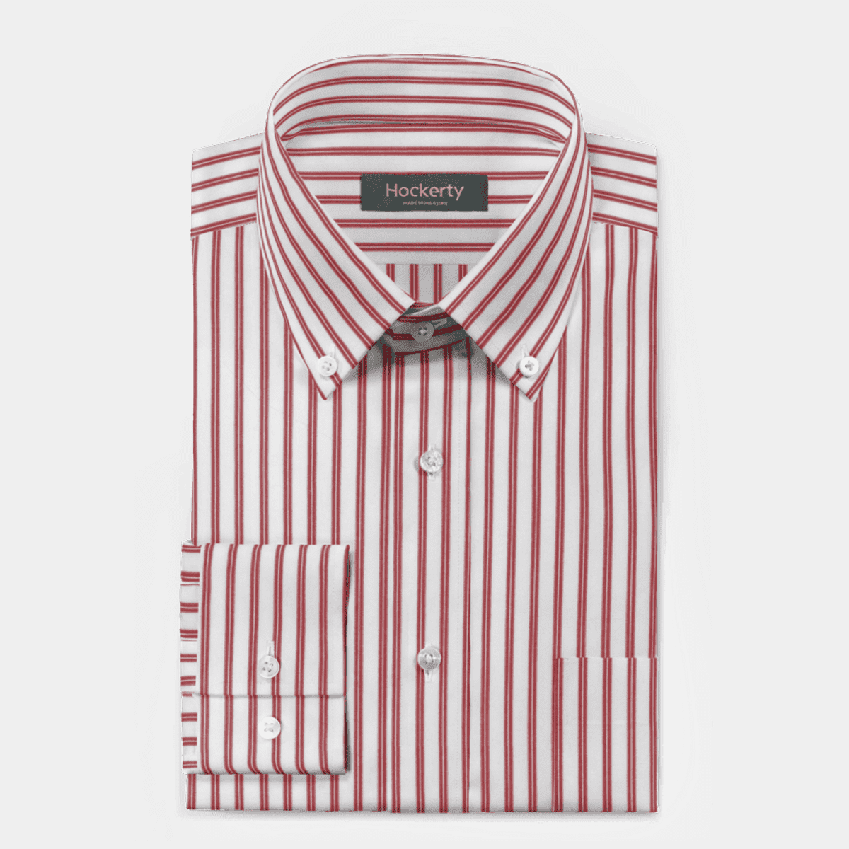 Mens red and on sale white striped dress shirt