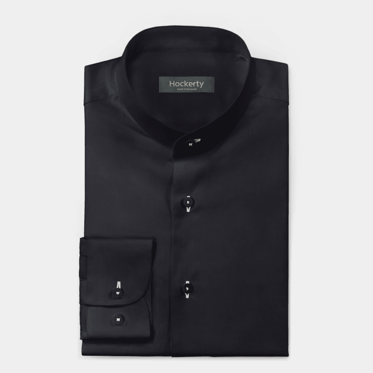 Long sleeve shirt - Sky blue shirt with mandarin collar