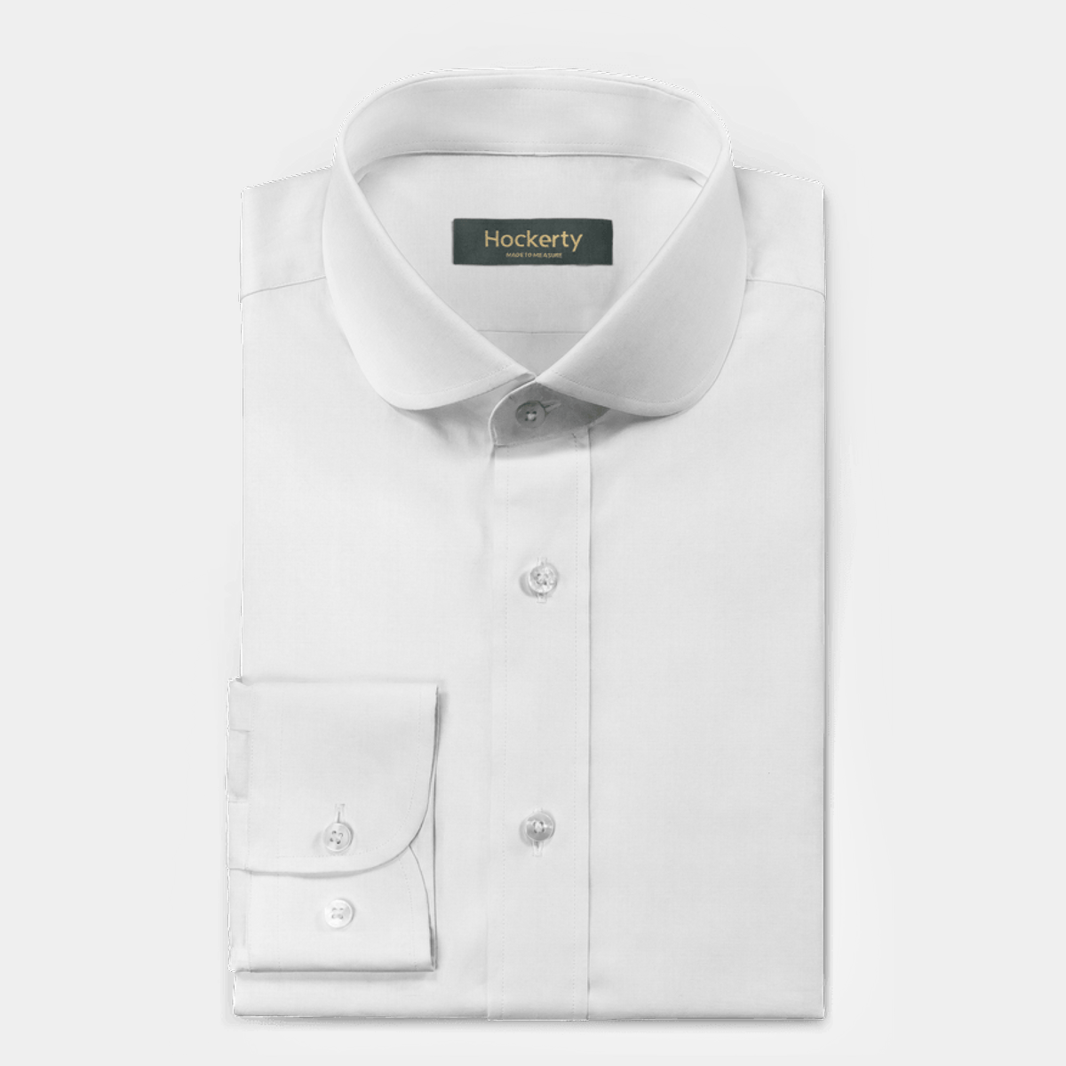 White poplin cotton penny collar Shirt