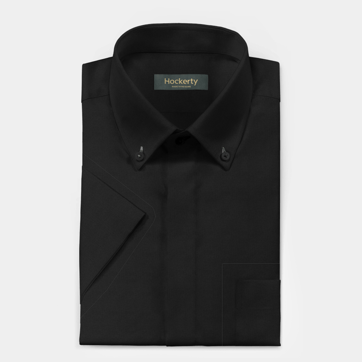 Button Down Cap Sleeve Top - Black