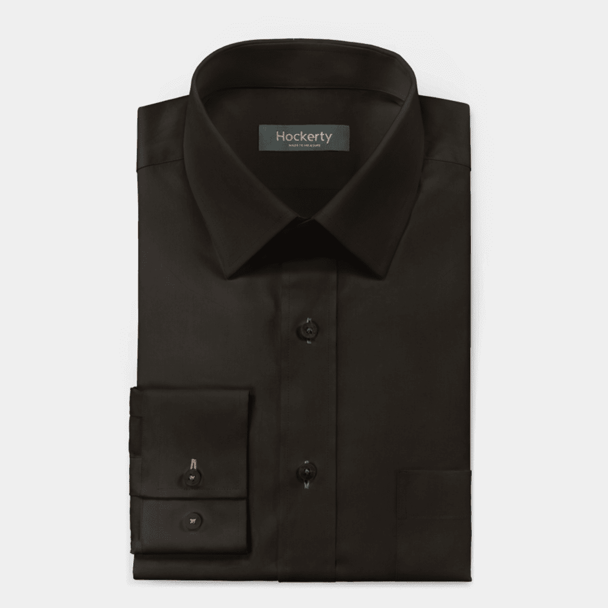 Black Cotton blend dress Shirt with pocket