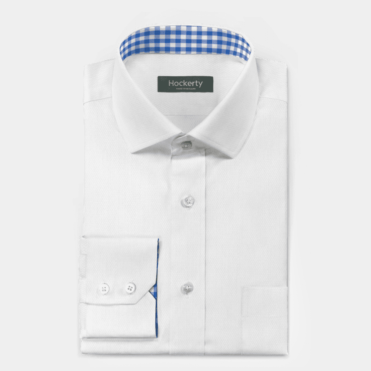 Camicia girocollo bianca asimmetrica con pinces
