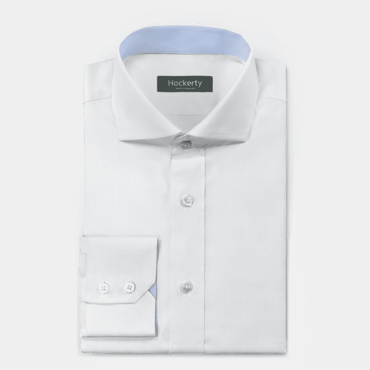 White Two-pocket Poplin Shirt 18196