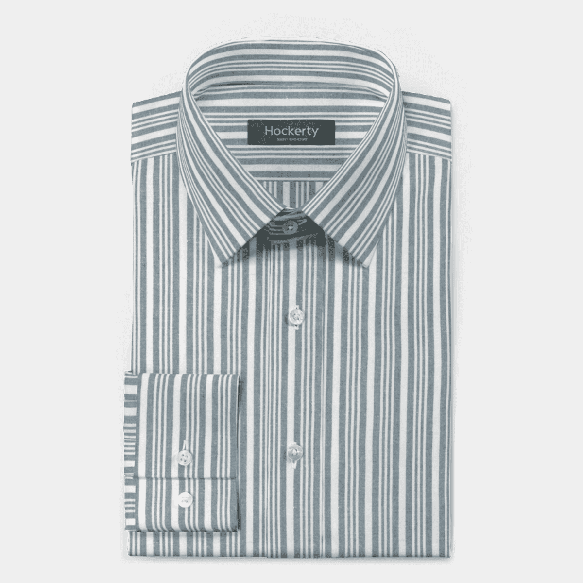 Mid Blue striped linencotton dress Shirt