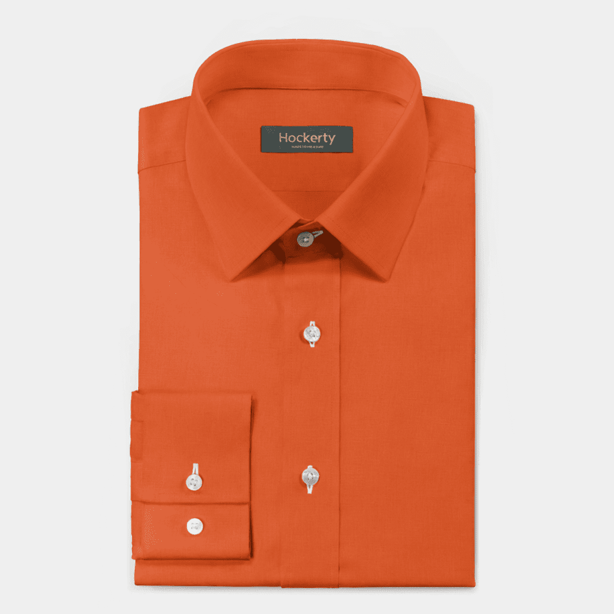 Orange linen-cotton dress Shirt