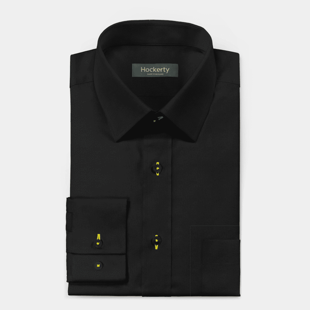 Black 100% cotton tailored Shirt with pocket Black 100% cotton tailored Shirt with pocket