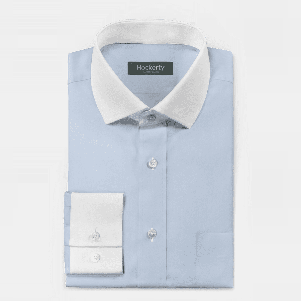 Sky Blue Poplin Pintuck Dress Shirt