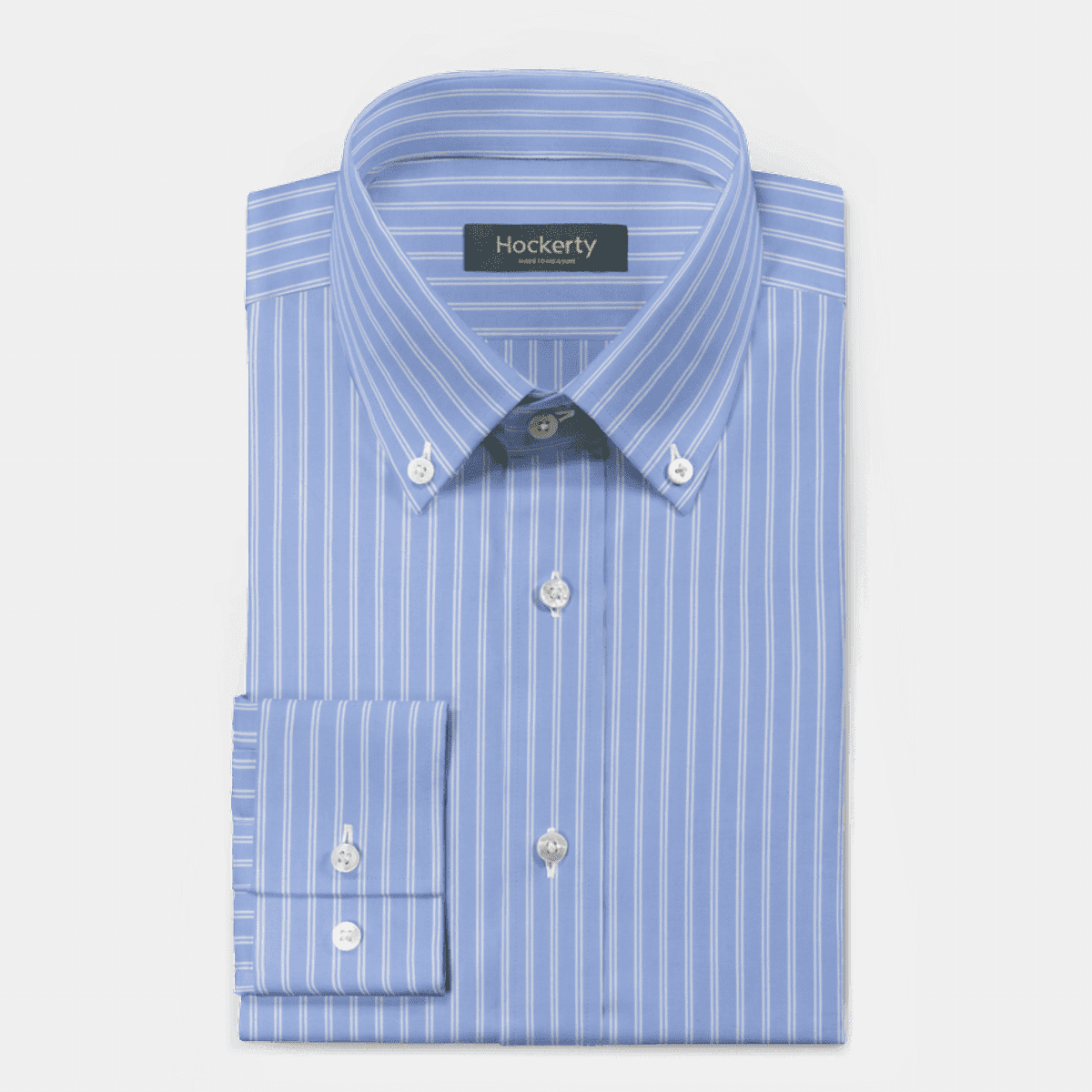 Blue Stripe Cotton Button Shirt