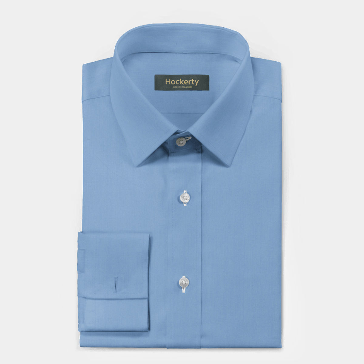 Steel Blue french cuff Cotton blend dress Shirt
