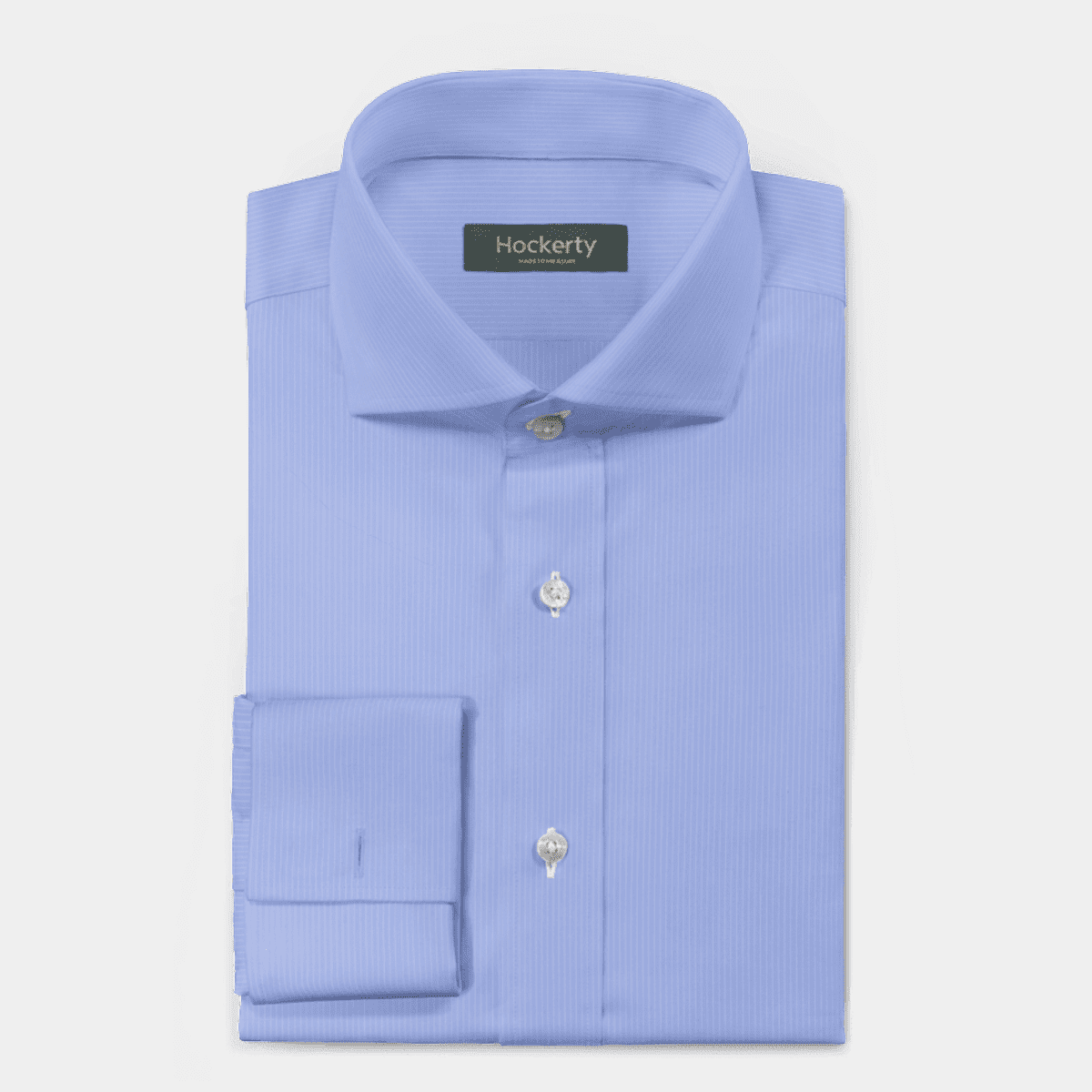 Lee-Draped Poplin Shirt With Accessory Detail in Blue Stripe main image 0