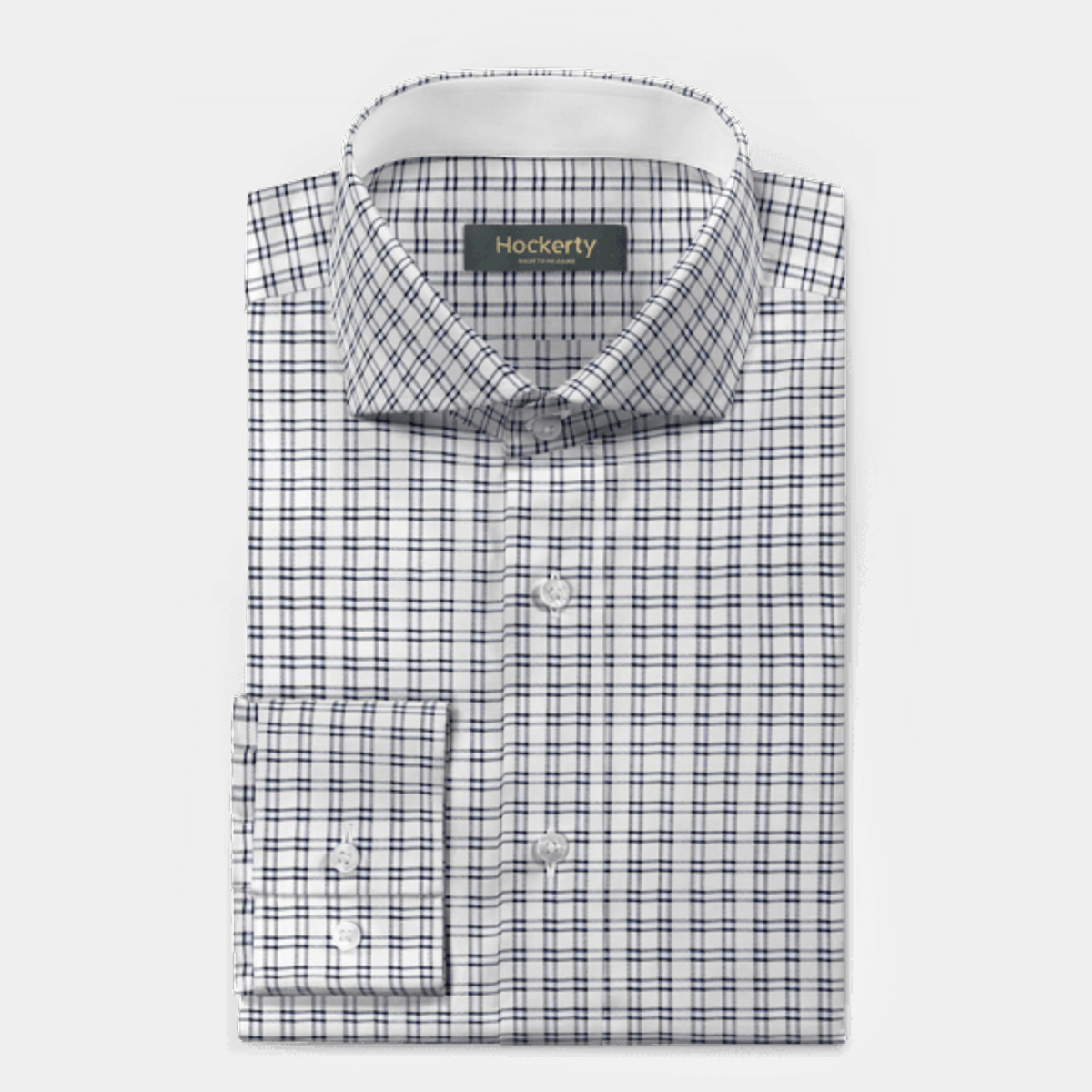 Cutaway collar checked shirts | Hockerty