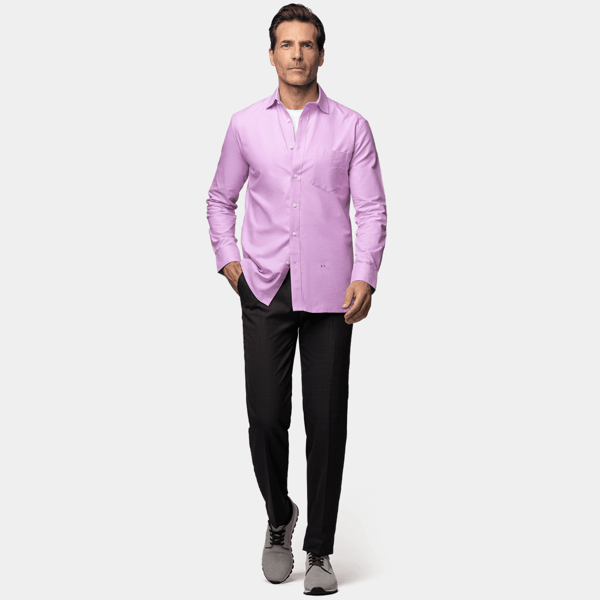 Groomsmen: No vest or jacket. Purple Shirt & Black Tie | Shirt outfit men, Purple  shirt outfits, Purple dress shirt