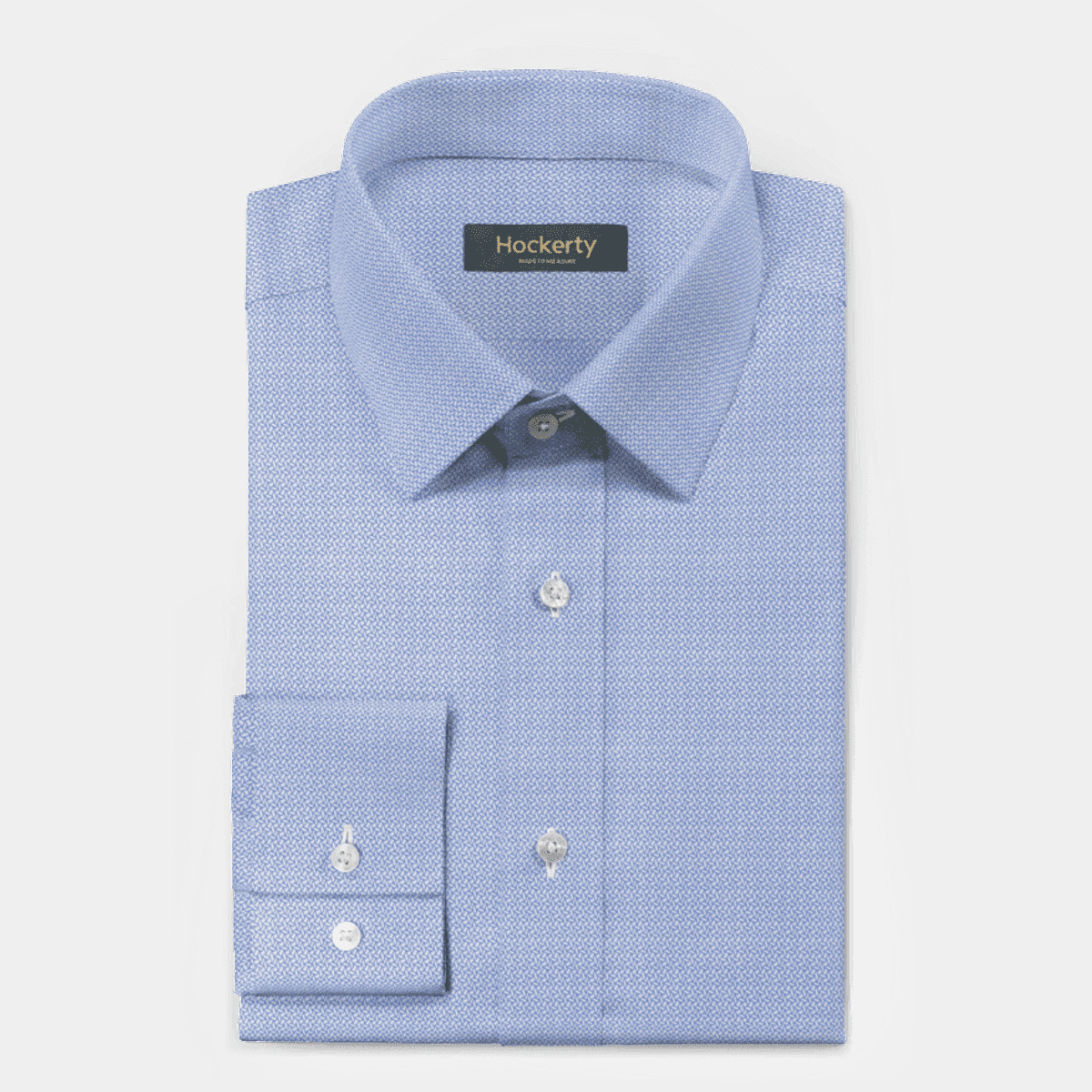 Premium stretch light blue micropattern 100 cotton Shirt