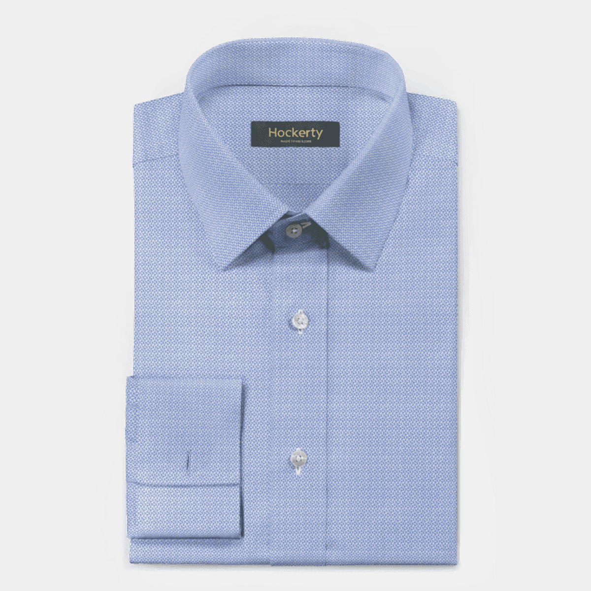 CIRCLE PRINT 8 WAY STRETCH SHIRT - AIR BLUE
