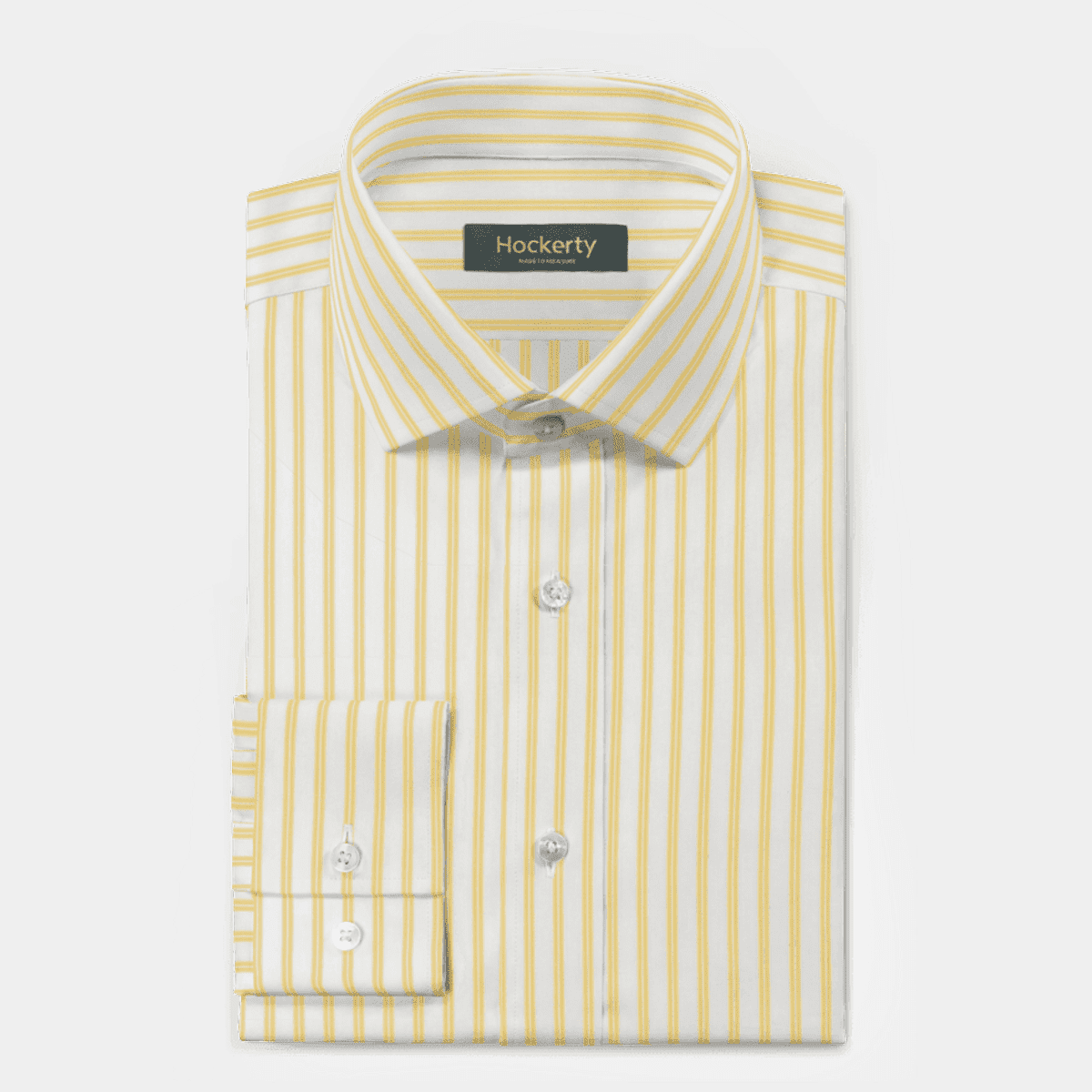 Mens yellow striped dress hot sale shirt