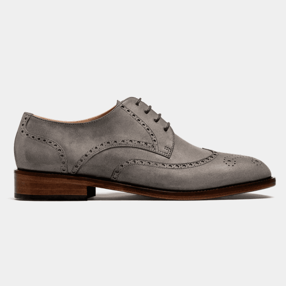 Grey suede wingtip on sale shoes