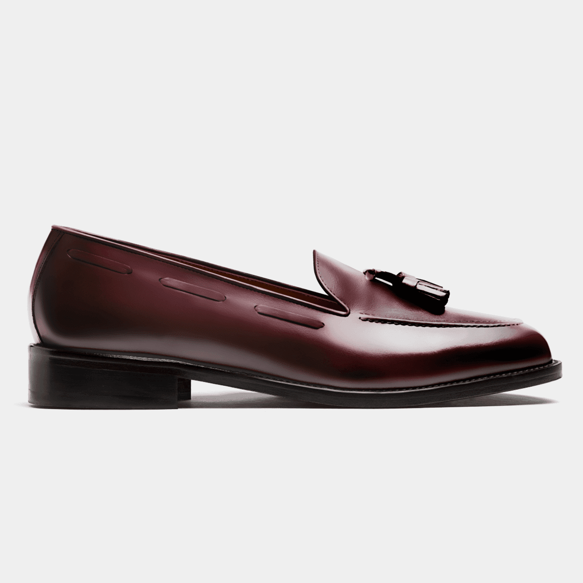 Tassel Loafers in burgundy leather