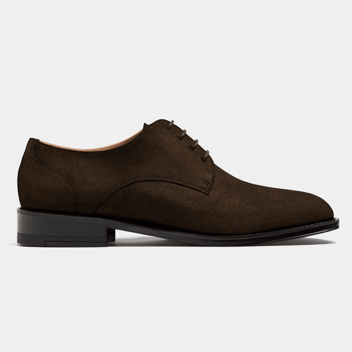 Derby shoes in brown suede