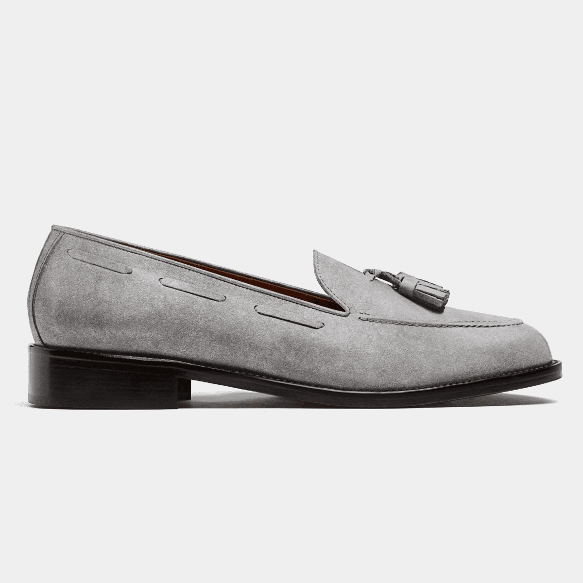 Gray suede loafers on sale