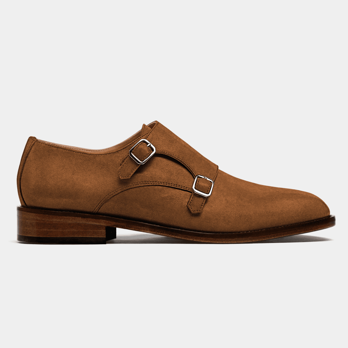 Monk-strap shoes in brown suede Monk-strap shoes in brown suede