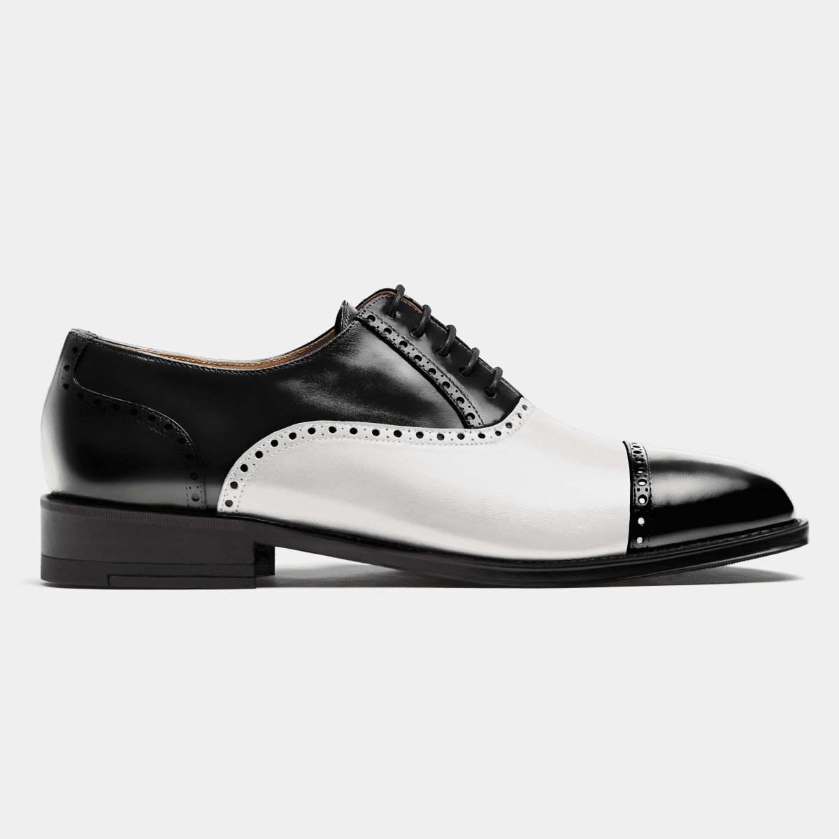 HJUGHPN Scarpe da uomo in pelle Oxford a punta, con lacci, scarpe brogue per matrimoni e affari (nero, taglia 38