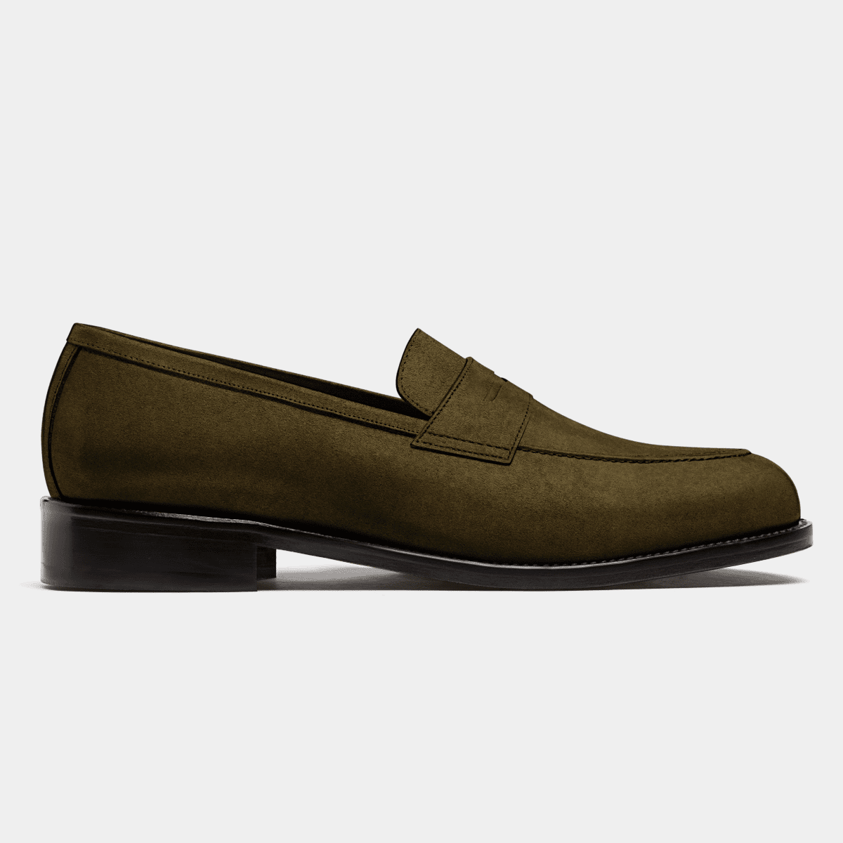 meche green dress flash Men Suede Wingtip Leather Oxford Olive Green Shoe main image 1
